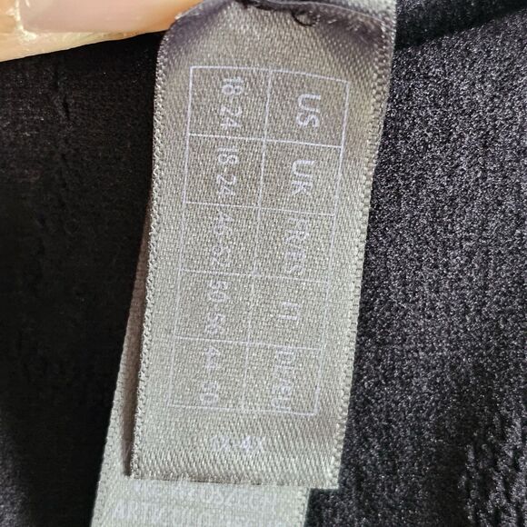 Savage X Fenty Ribbon Play Seamless Knit Slip Dress Black Plus Size 1X-3X - Picture 9 of 9